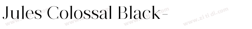 Jules Colossal Black字体转换